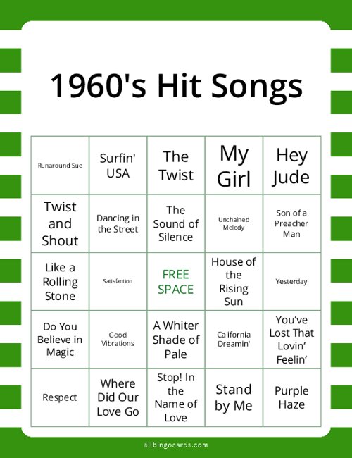 60s Hit Songs