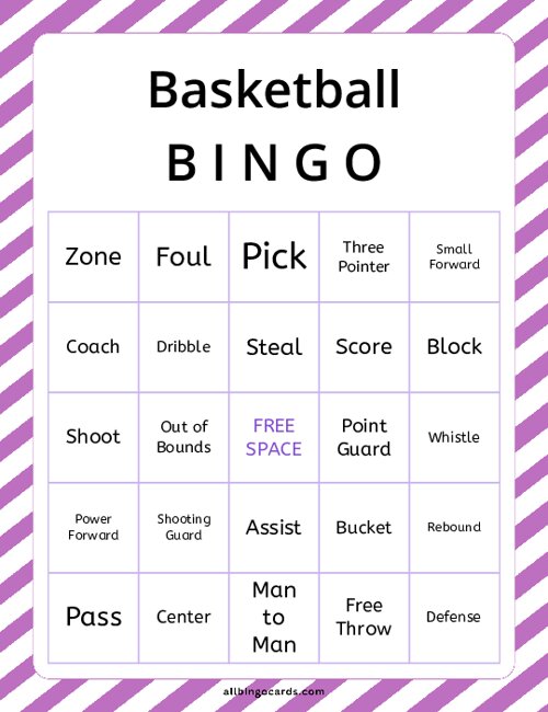 Basketball Bingo