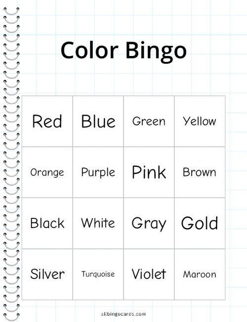 Color Bingo