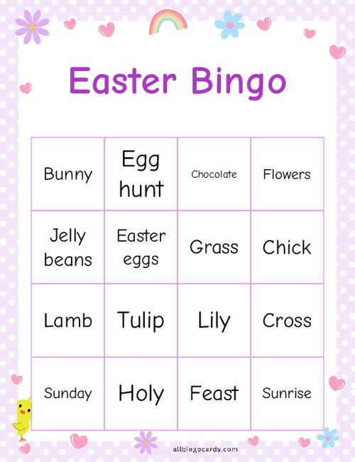 Easter Bingo