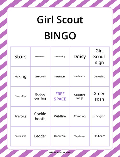 Girl Scout Bingo