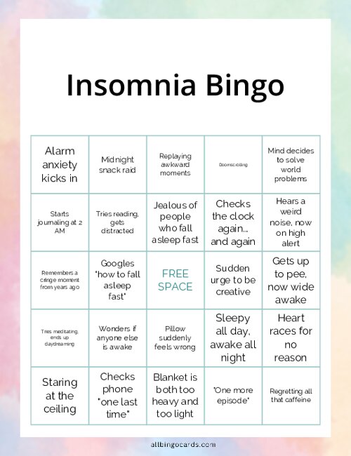 Insomnia Bingo