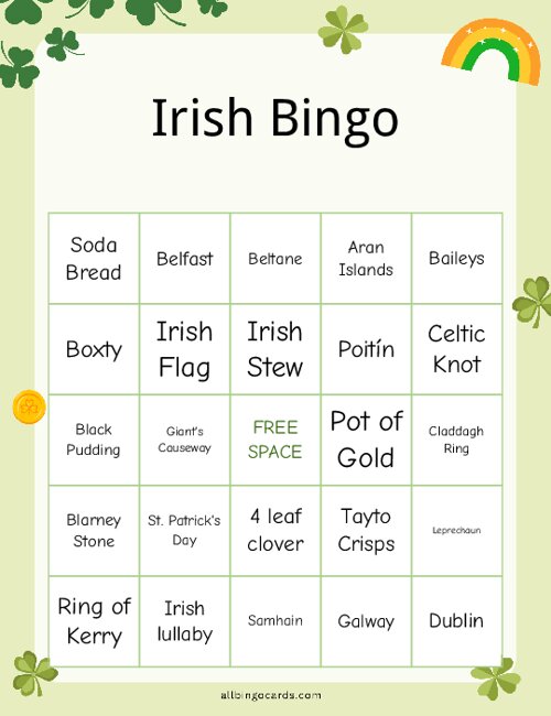 Irish Bingo