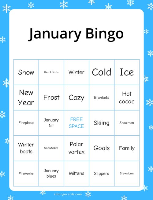 January Bingo