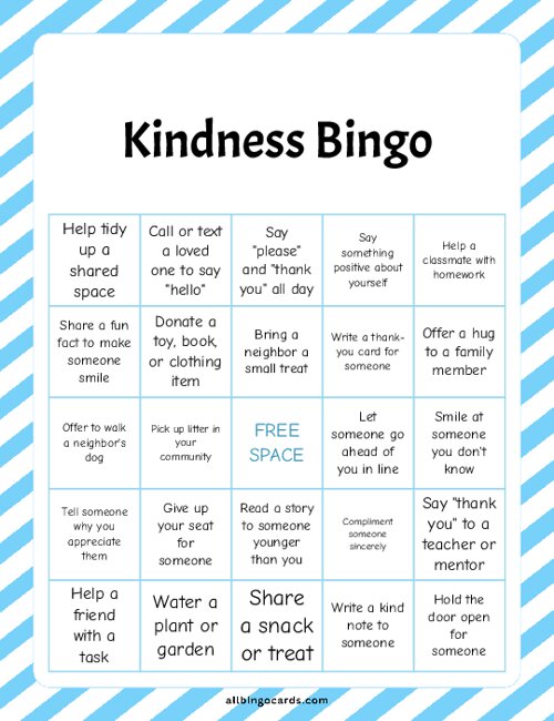 Kindness Bingo