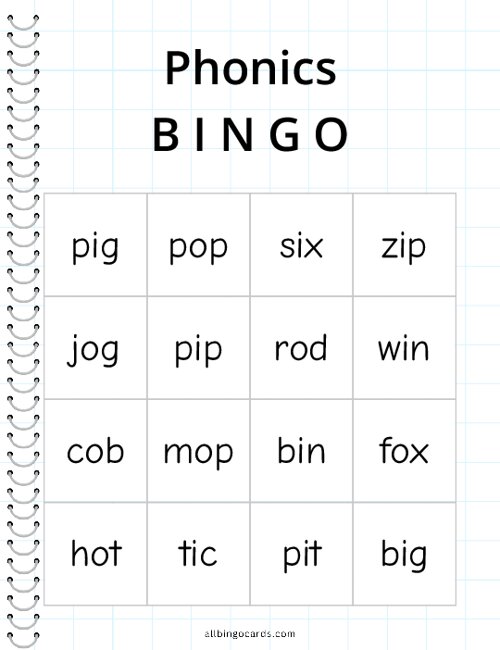 Phonics Bingo