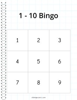 1-10 Number Bingo