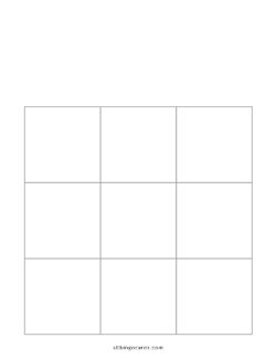 3x3 Blank Minimalist Bingo