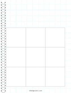 3x3 Blank Notebook Bingo