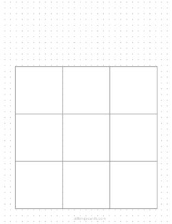 3x3 Blank Dot Grid Bingo