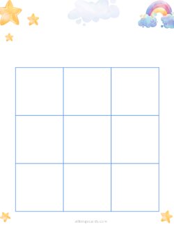 3x3 Blank Blue Gold Star Bingo