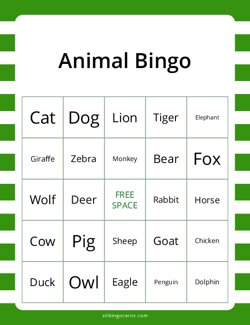 Animal Bingo