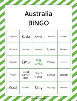 Australia Bingo