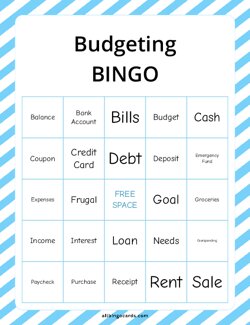 Budgeting Bingo