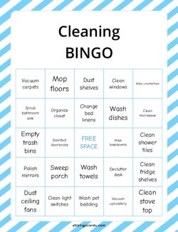 Cleaning Bingo