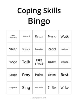 Coping Skills Bingo