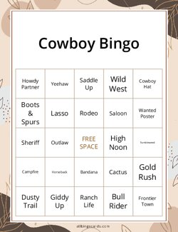 Cowboy Bingo
