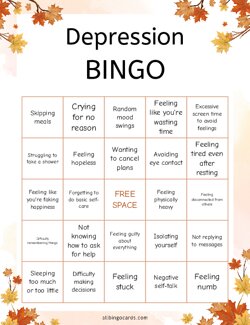 Depression Bingo