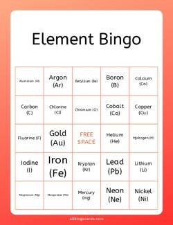 Element Bingo