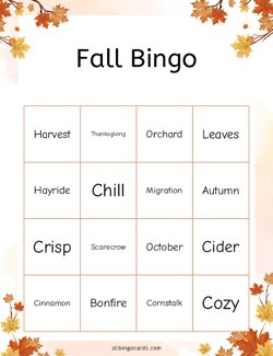 Fall Bingo