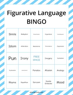 Figurative Language Bingo