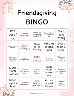Friendsgiving Bingo