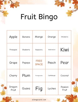 Fruit Bingo