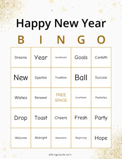 New Year Bingo