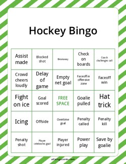 Hockey Bingo