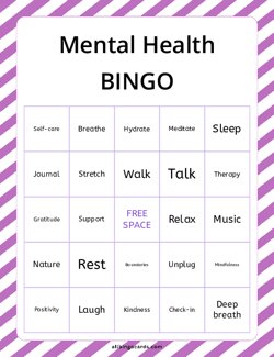 Mental Health Bingo