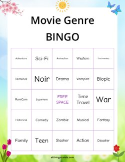 Movie Genre Bingo
