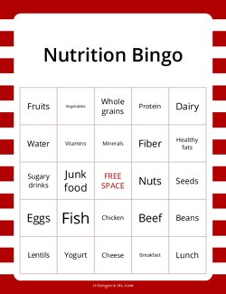 Nutrition Bingo