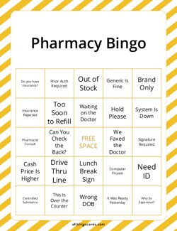 Pharmacy Bingo