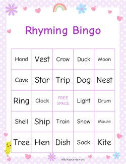 Rhyming Bingo