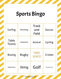 Sports Bingo