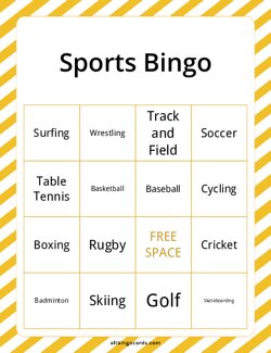 Sports Bingo