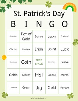 St. Patricks Day Bingo