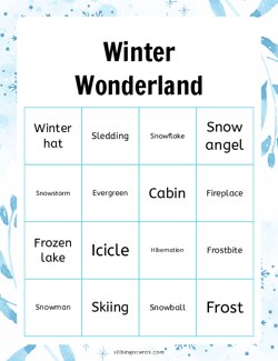 Winter Wonderland Bingo