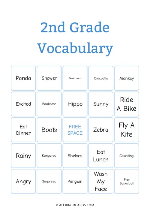 2nd Grade Vocabulary