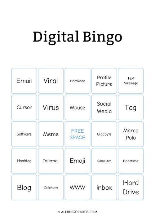 Digital Bingo