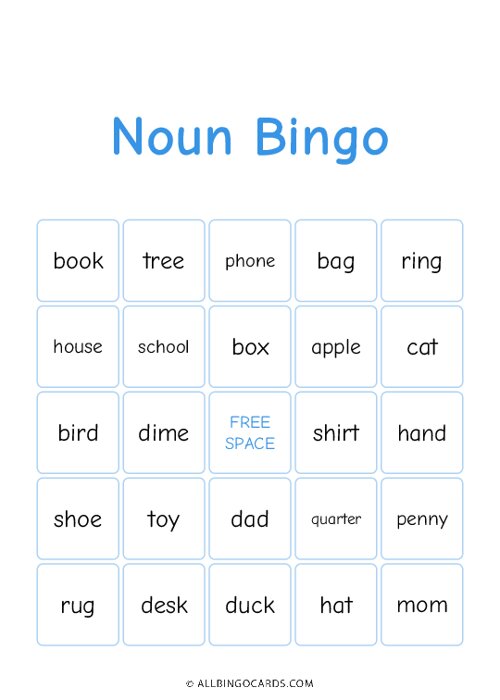 Noun Bingo