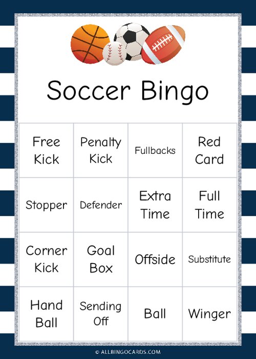 Soccer Bingo