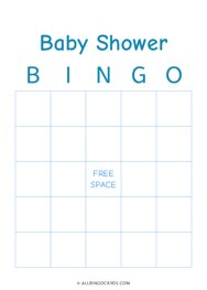 Blue Baby Bingo Blank Template