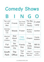 Comedy Shows Bingo