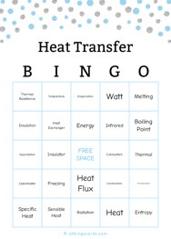 Heat Transfer Bingo