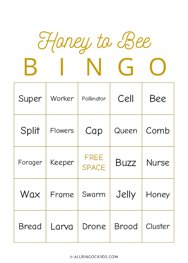 Honey to Bee Bingo