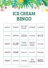 Ice Cream Bingo
