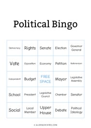 Political Bingo