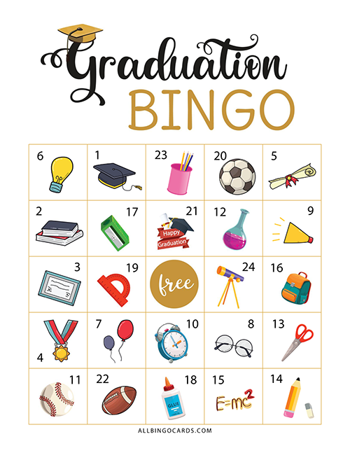 Free Printable Graduation Bingo