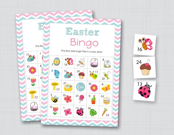 30 Set of Easter Bingo Cards Printable